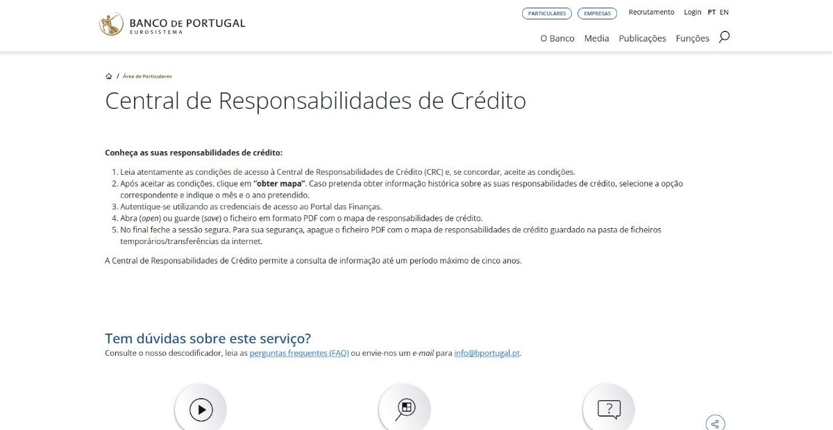 Passo 1. Aceder ao website do Banco de Portugal