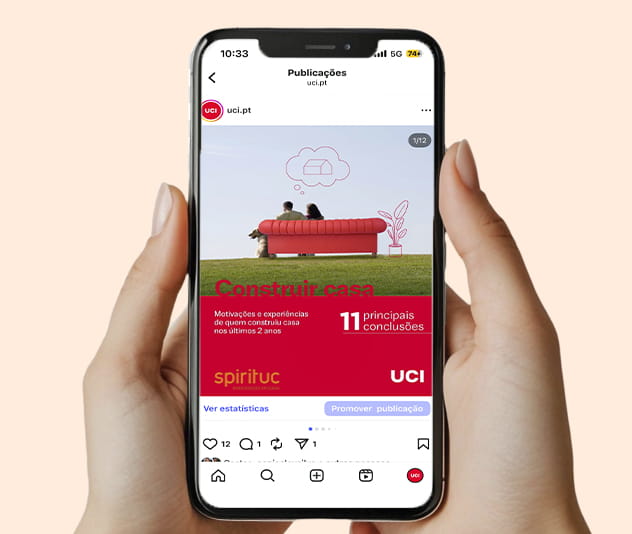 Post Instagram sobre o estudo construir casa